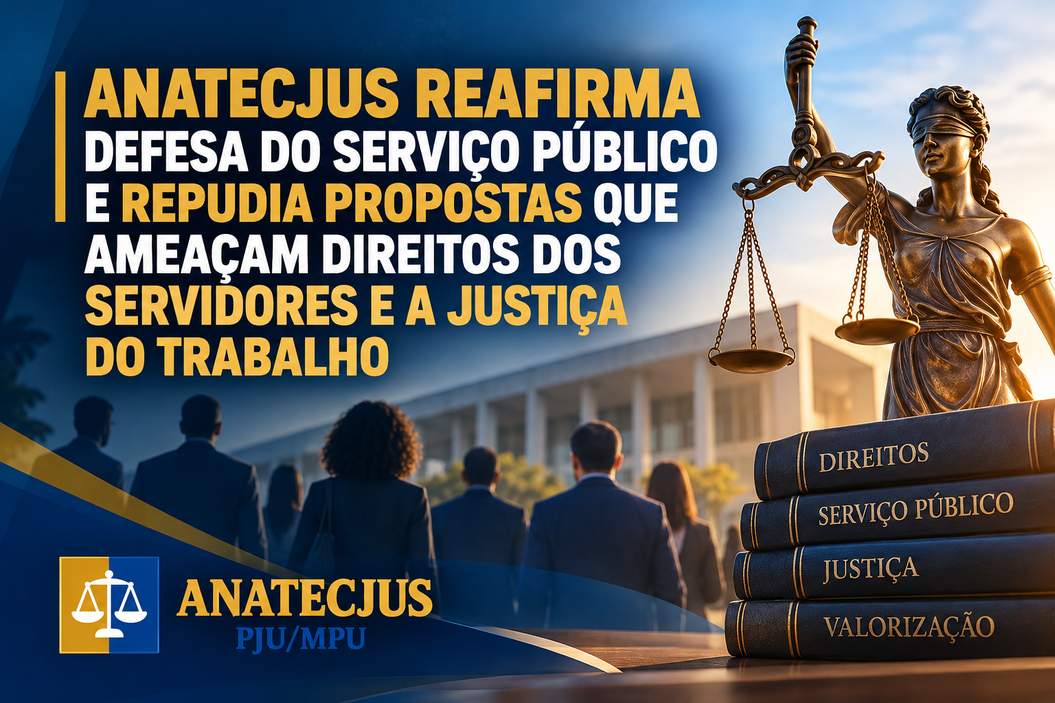 ANATECJUS REAFIRMA DEFESA DO SERVIÇO PÚBLICO E REPUDIA PROPOSTAS QUE AMEAÇAM DIREITOS DOS SERVIDORES E A JUSTIÇA DO TRABALHO